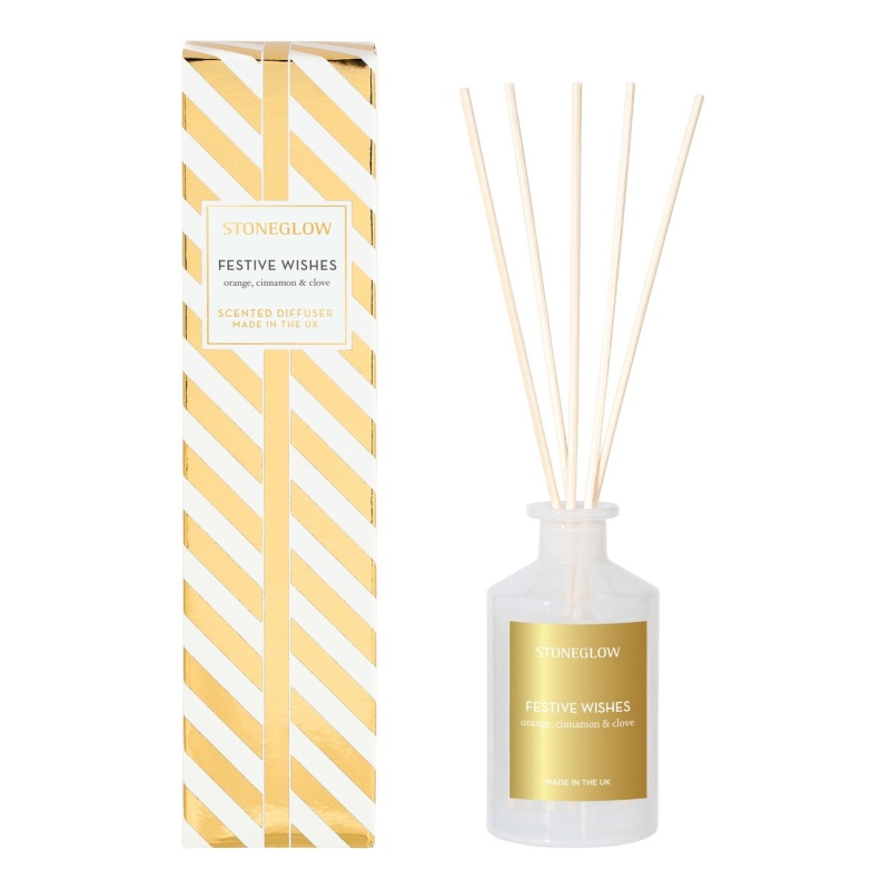 Stoneglow Stoneglow Festive Wishes Orange, Cinnamon & Clove Reed Diffuser - 100ml