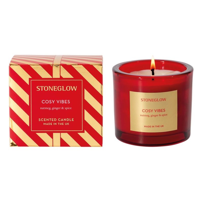 Stoneglow Stoneglow Cosy Vibes Nutmeg, Ginger & Spice Scented Candle - 210g