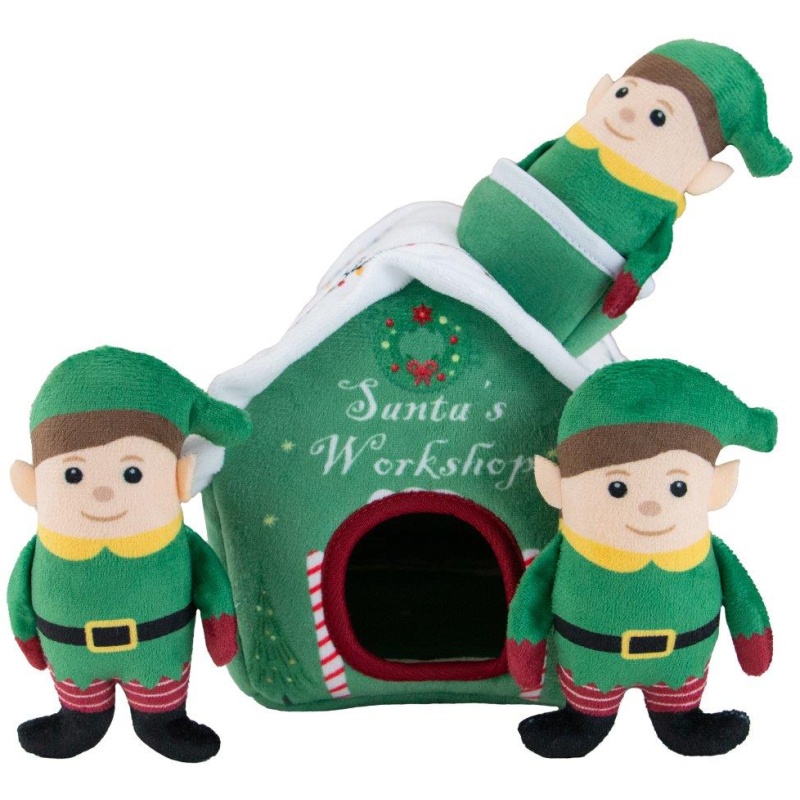 Ancol Ancol Christmas Santa's Workshop With Elves Small Dog/Cat Bed