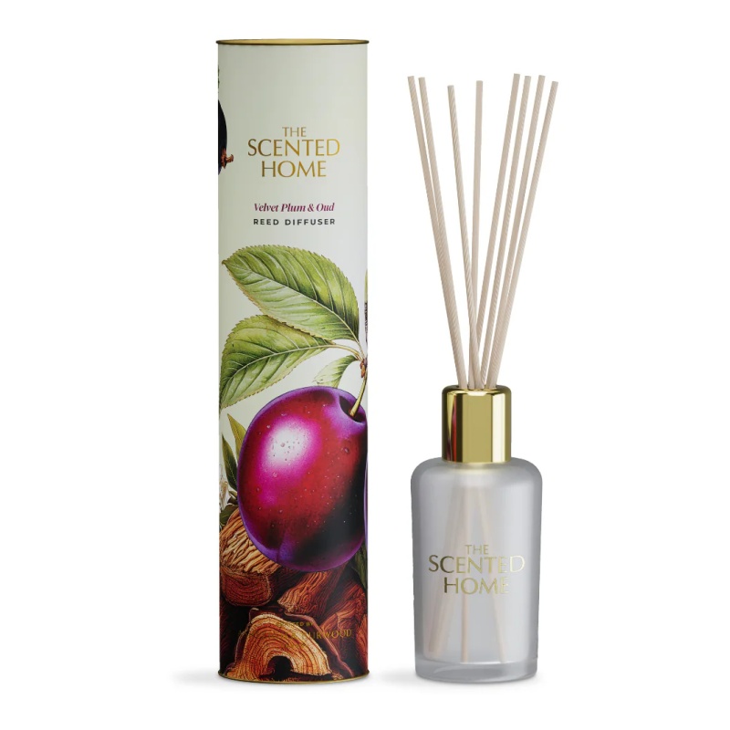Ashleigh And Burwood Dark Scented Home Velvet Plum And Oud Reed Diffuser - 150Ml