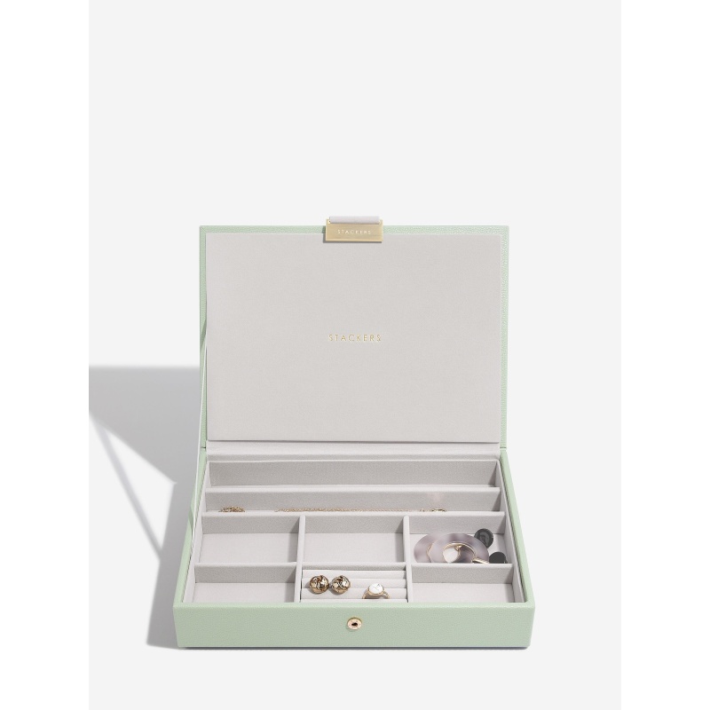 Stackers Green Classic Jewellery Box Lid - Sage