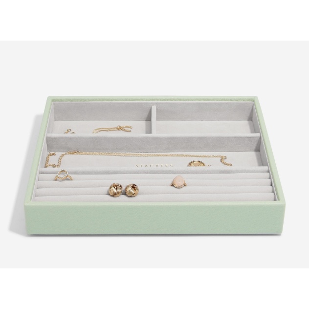 Stackers Green Classic 4 Section Ring And Bracelet Layer - Sage