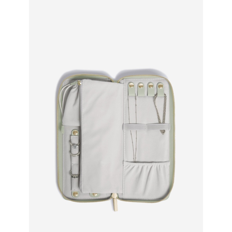Stackers Green Jewellery Roll - Sage