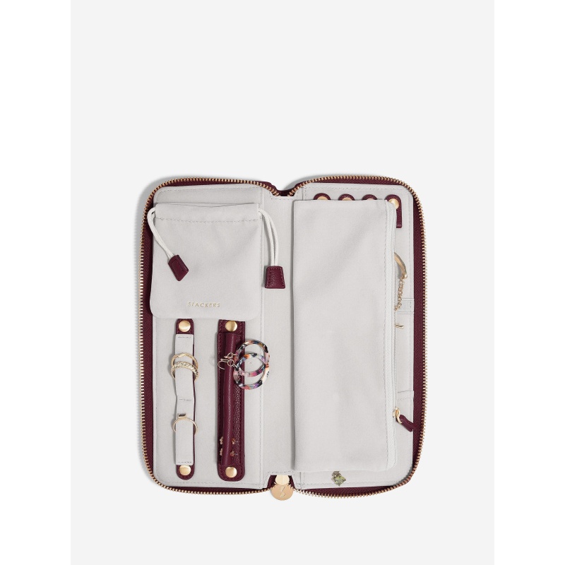 Stackers Jewellery Roll - Burgundy