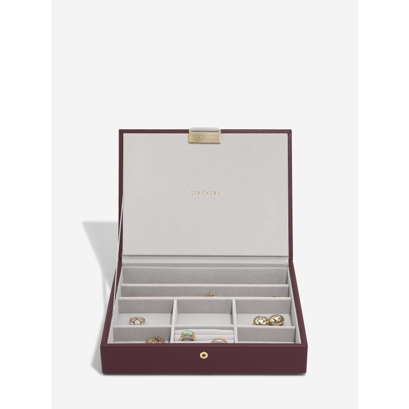 Stackers Classic Jewellery Box Lid - Burgundy