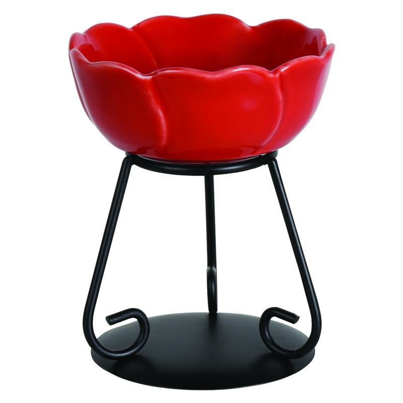 Aromatize Flower Wax Melter 11cm - Red