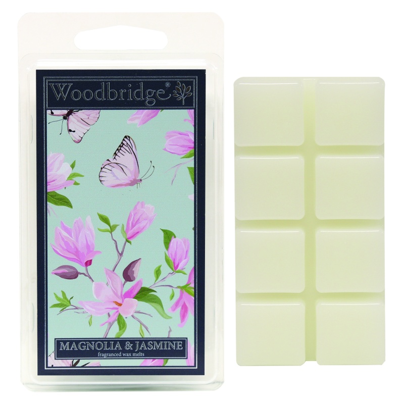 Woodbridge Orange/White/Light Wax Melts Magnolia And Jasmine Pack Of 8