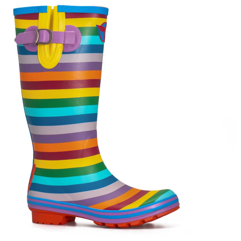 Rouchette Rainbow Tall Wellies - Multi