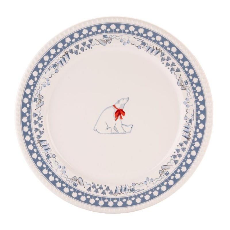 Cath Kidston Cath Kidston Christmas Polar Bear Dinner Plate