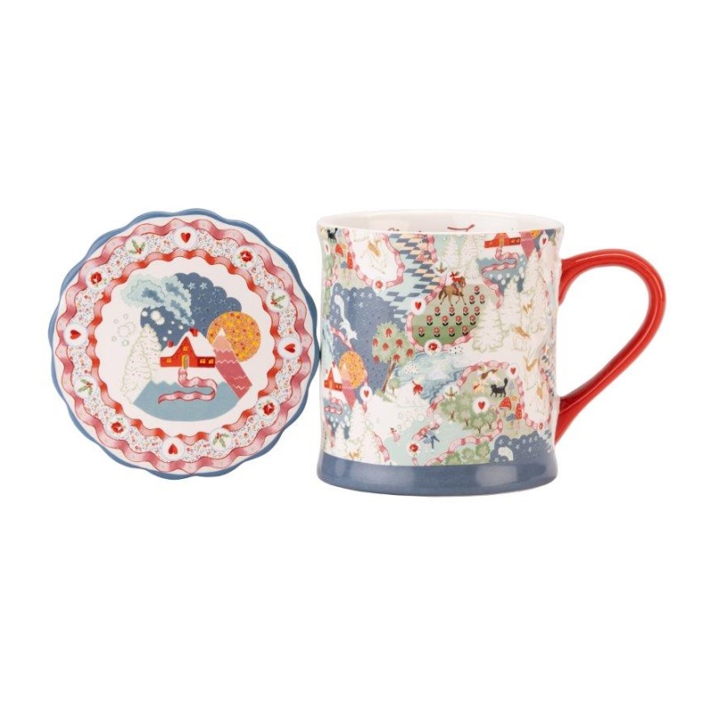 Cath Kidston Cath Kidston Christmas Journey Mug & Coaster