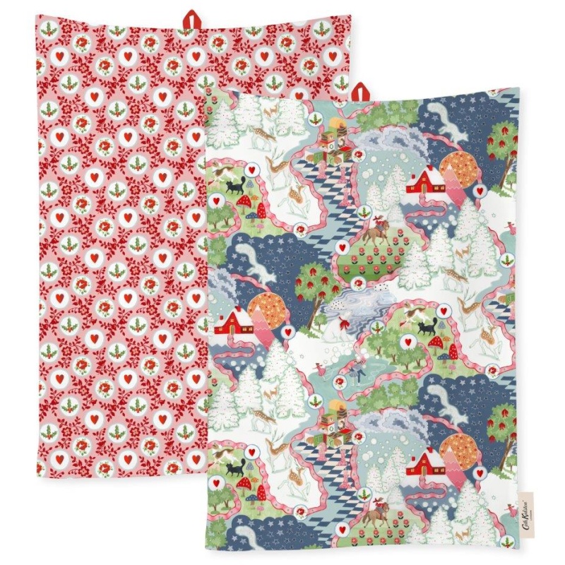 Cath Kidston Cath Kidston Christmas Journey Tea Towels - 2 Pack