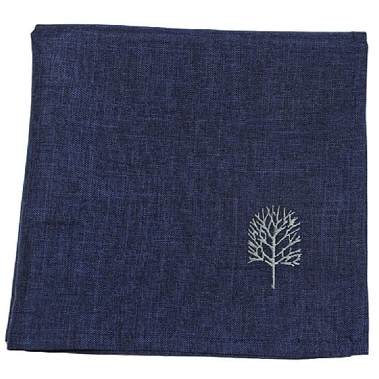 Peggy Wilkins Starlight Pines Christmas Napkin - Navy