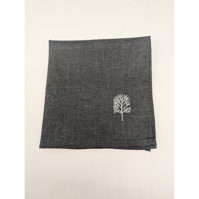 Peggy Wilkins Starlight Pines Christmas Napkin - Pewter