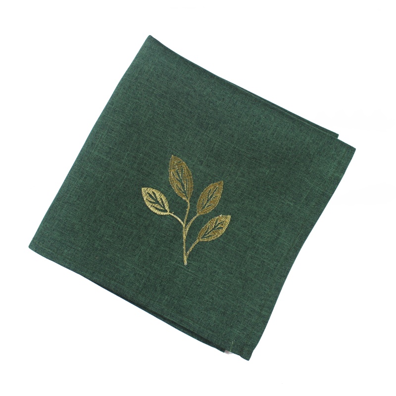Peggy Wilkins Green Berry Beads Christmas Napkin