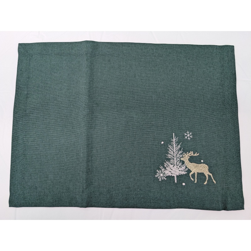 Peggy Wilkins Neve Christmas Placemat - Green