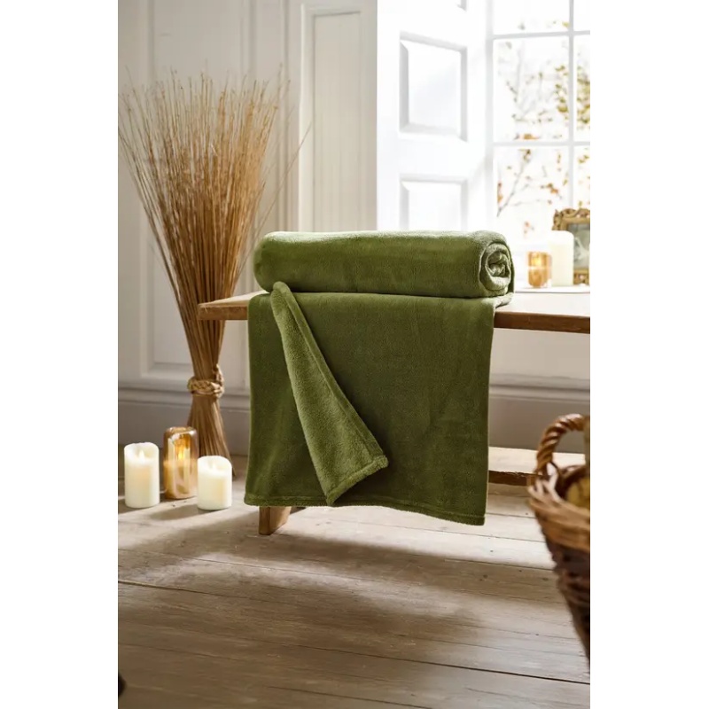 Deyongs Snuggle Touch Throw 140x180cm - Khaki