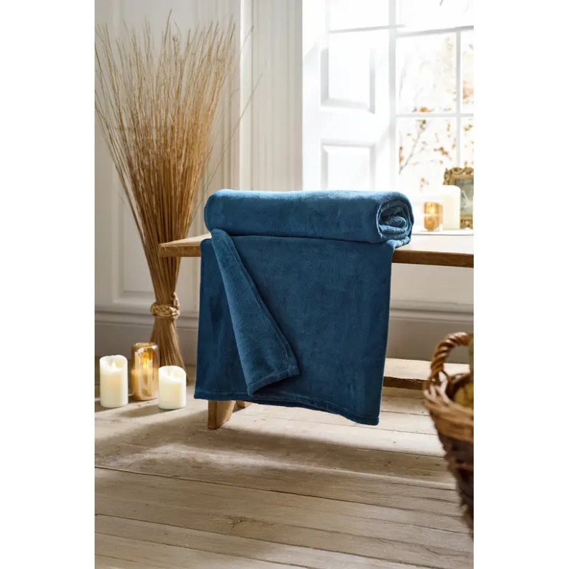 Deyongs Snuggle Touch Throw 140x180cm - Navy