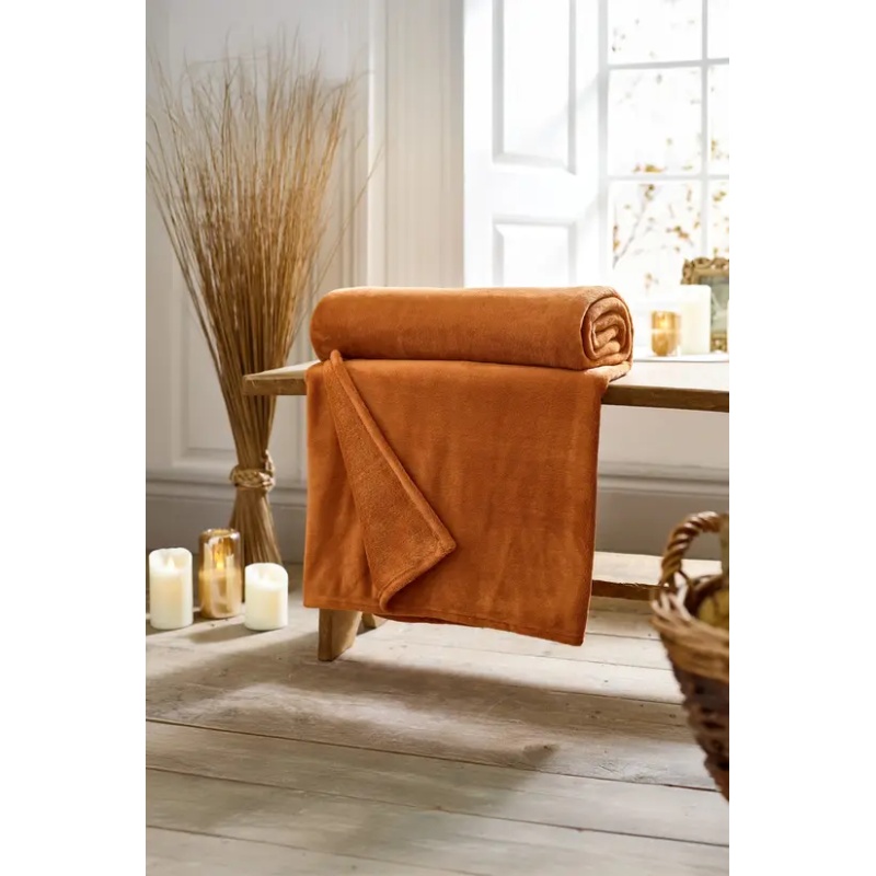 Deyongs Snuggle Touch Throw 140x180cm - Rust