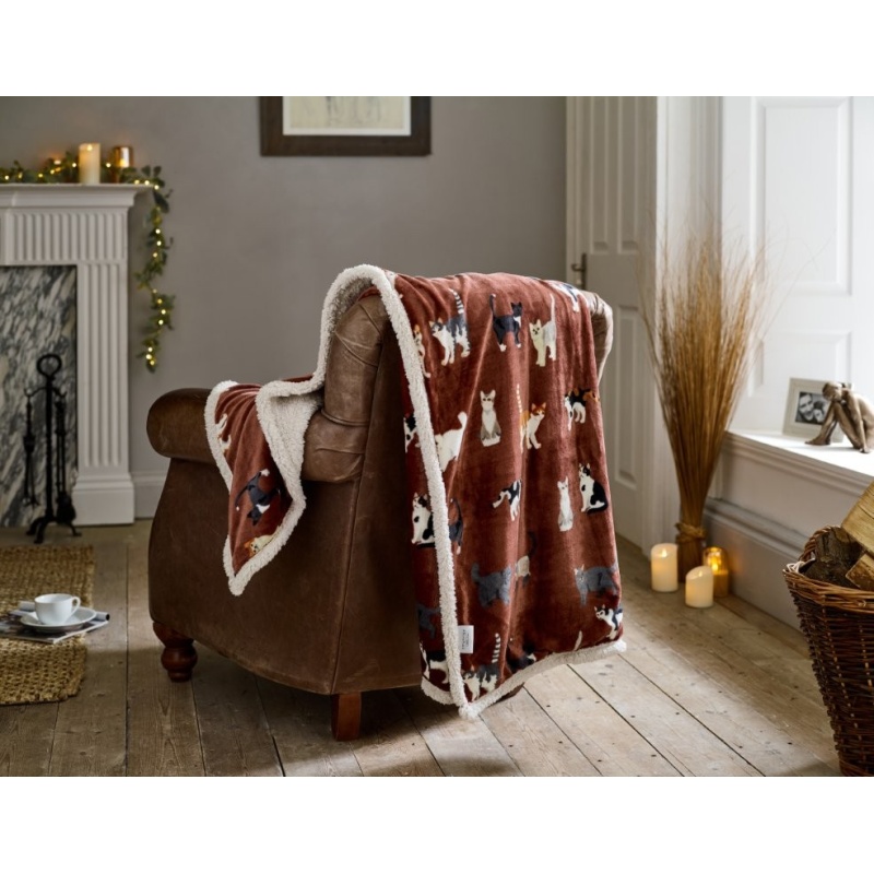 Deyongs Mixed Kitty Throw 140x180cm - Brick