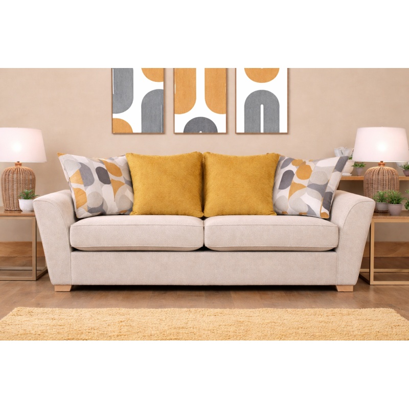 Taylor Pillow Back 3 Seater Sofa in Fabric