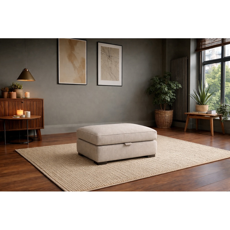 Harper Storage Footstool in Fabric