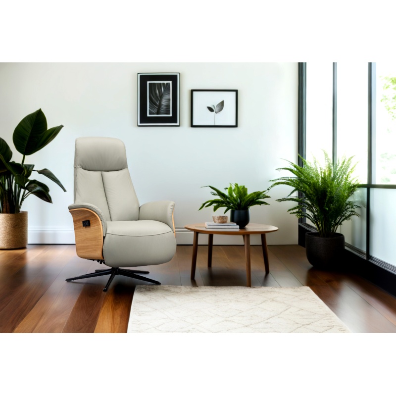 G Plan Kalmar Power Recliner Chair with Headrest in Leather