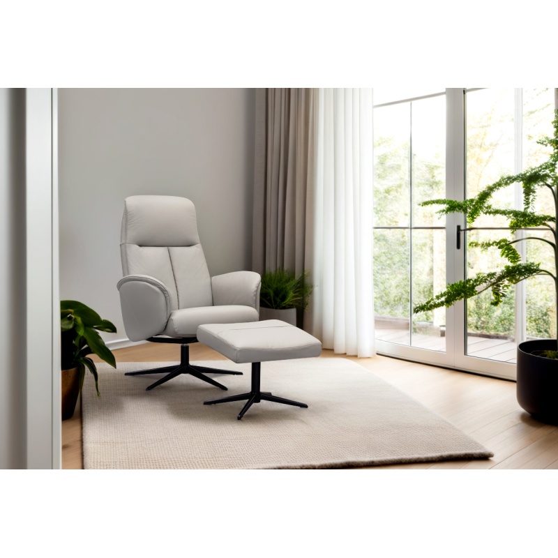 G Plan Nysted Manual Recliner Chair & Stool Set in Fabric