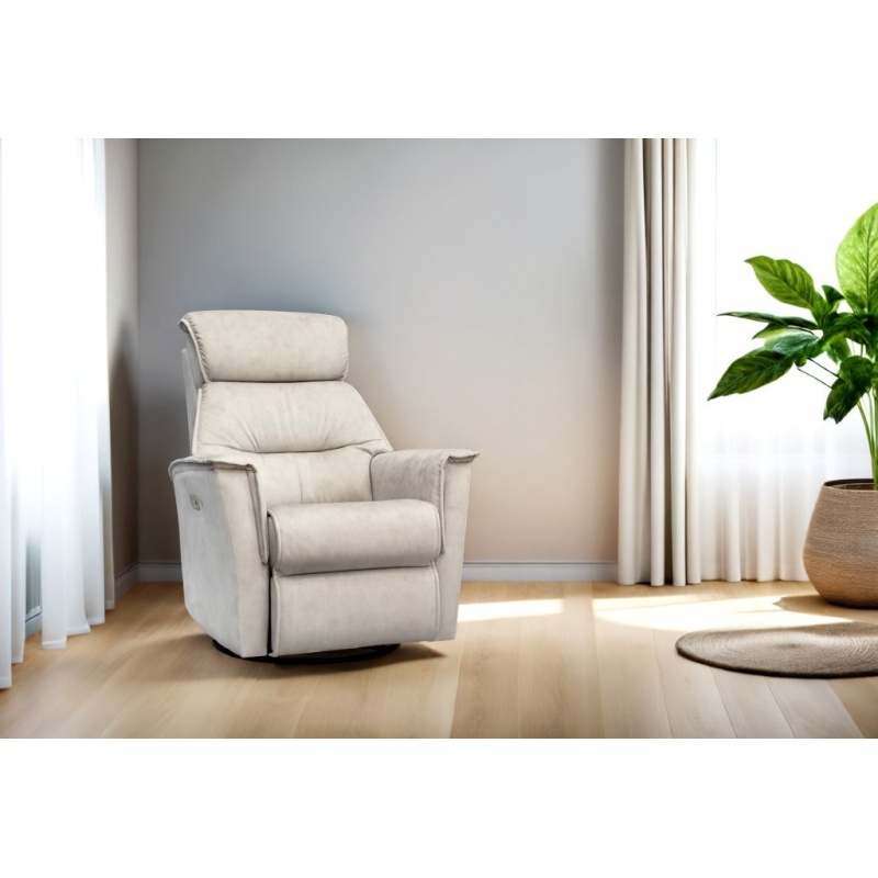 G Plan Solna Swivel Glider Power Recliner Chair in Fabric