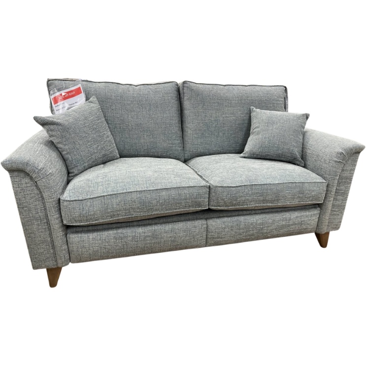 Parker Knoll Parker Knoll Rowan Large 2 Seater Sofa in Mamas Sky Fabric With Vintage Oak Tapered Legs