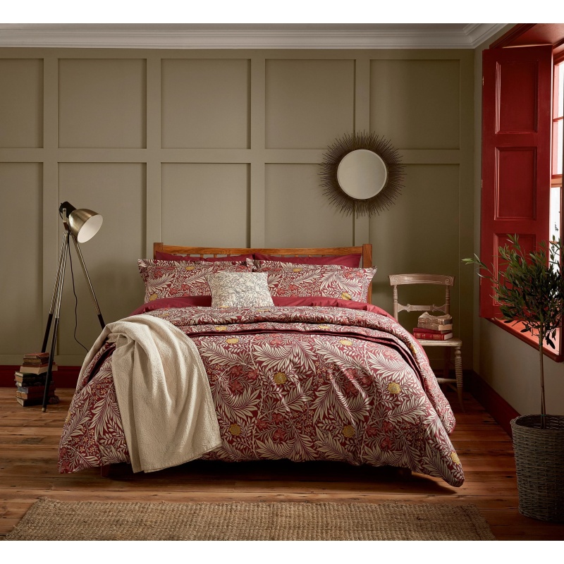 Morris & Co Larkspur Duvet Set - Red