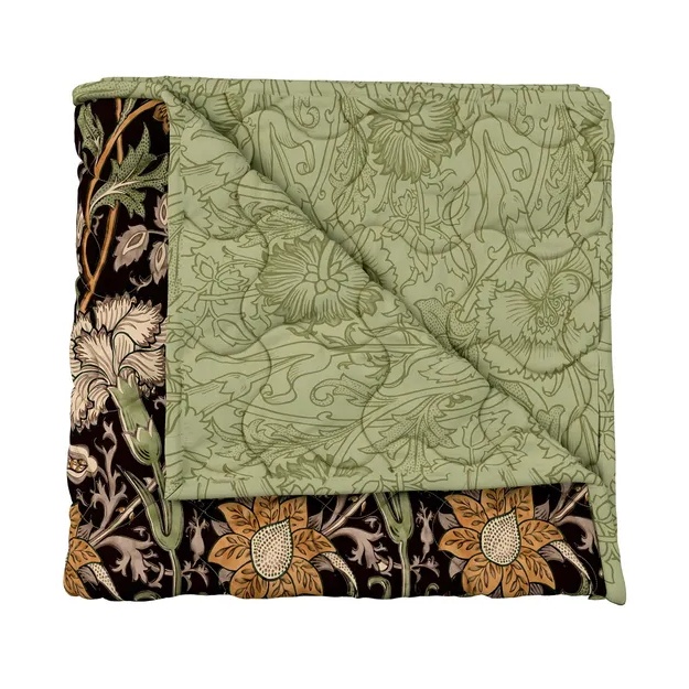 Morris & Co Blackthorn Bedspread - Pink & Rose