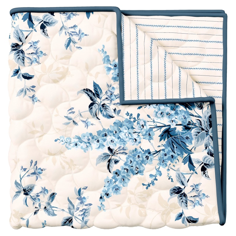 V&A Larkspur Meadow Bedspread - Blue
