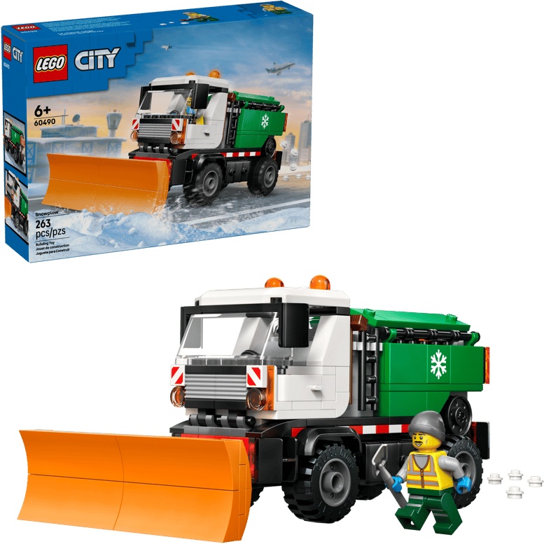 Lego City 60490 Snowplough Truck With Minifigure
