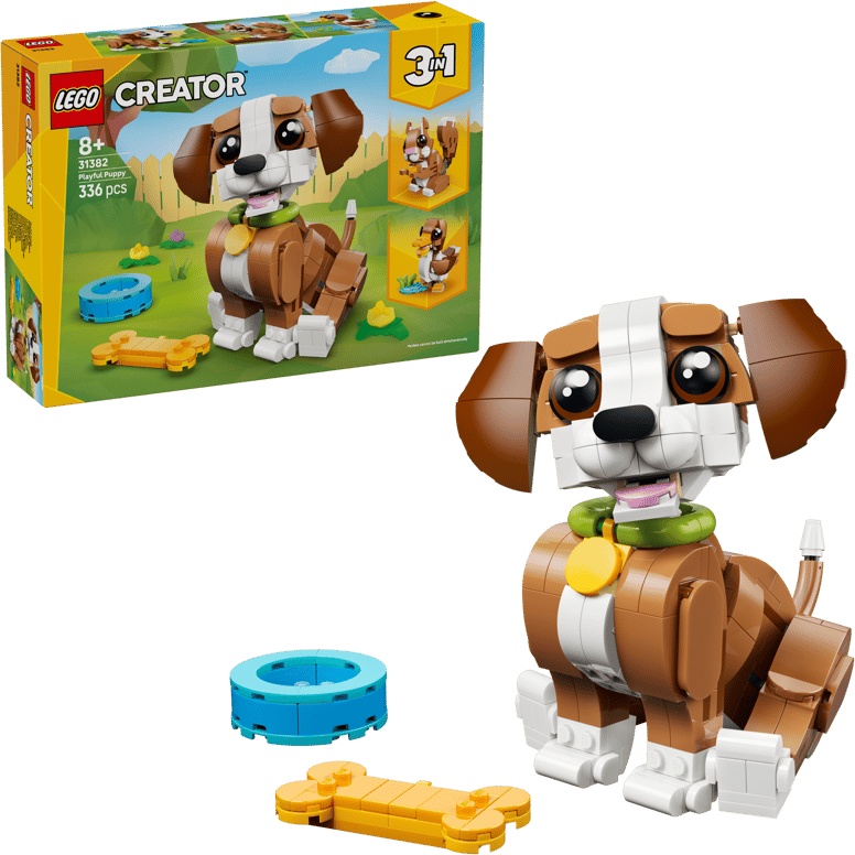 LEGO Creator 31382 3-in-1 Cute Animals: Playful Puppy Dog