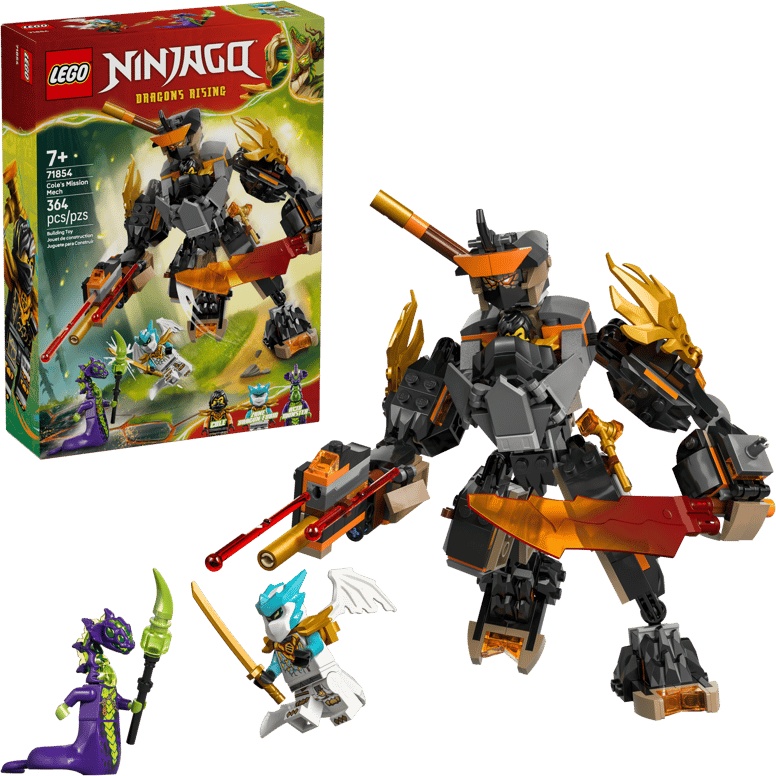 LEGO Ninjago 71854 Cole's Mission Mech & Dragon Zane
