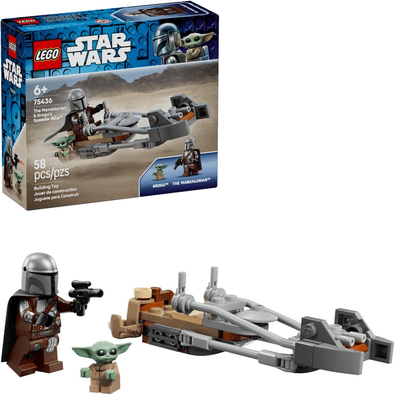 Lego Star Wars 75436 The Mandalorian And Grogus Speeder Bike