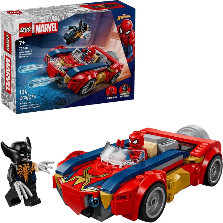LEGO Marvel 76336 Spider-Man Car vs. Venomized Wolverine