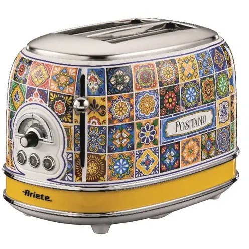Ariete AR5511 2 Slice Positano Design Toaster - Yellow & Blue