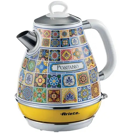 Ariete AR8961 1.7L Positano Design Cordless Kettle - Yellow & White