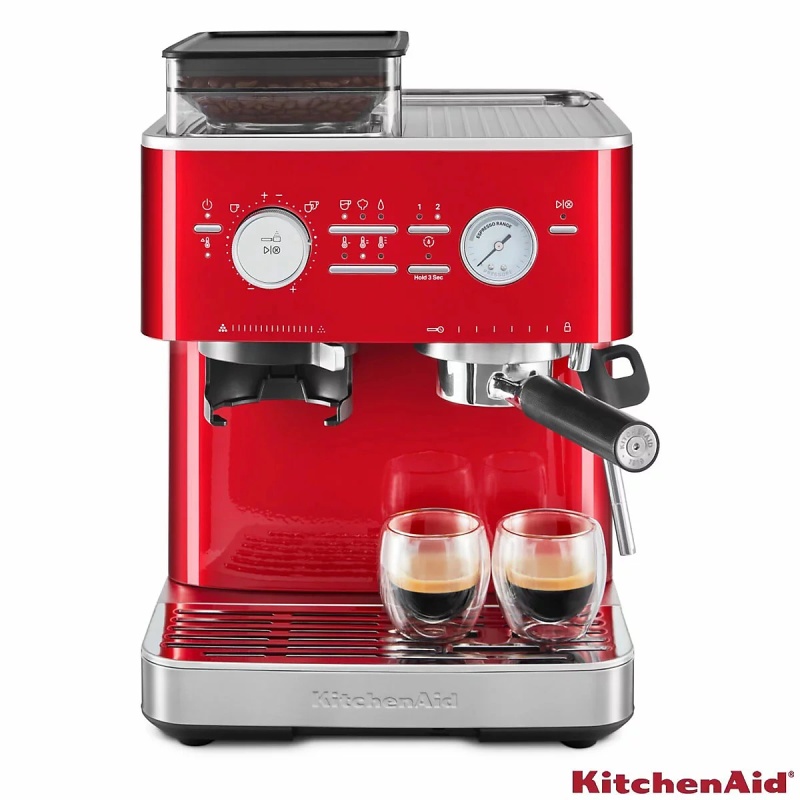 KitchenAid 5KES6551BCA Semi Automatic Espresso Machine With Burr Grinder - Candy Apple