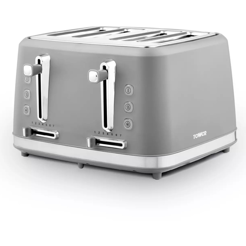 Tower T20071GBF Odyssey 4 Slice Toaster - Grey