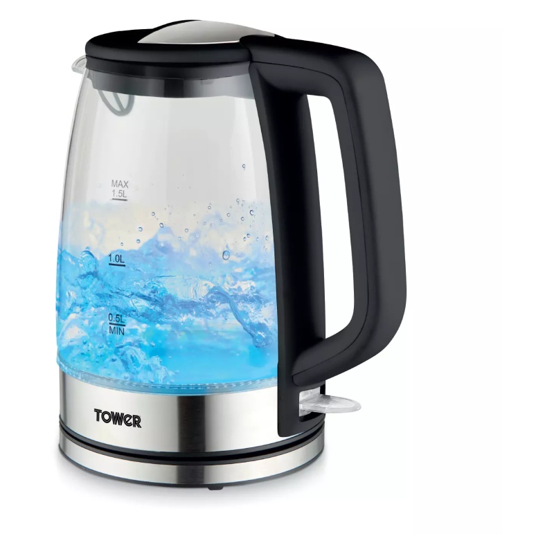 Tower PT10090BLK 1.7L Glass Kettle