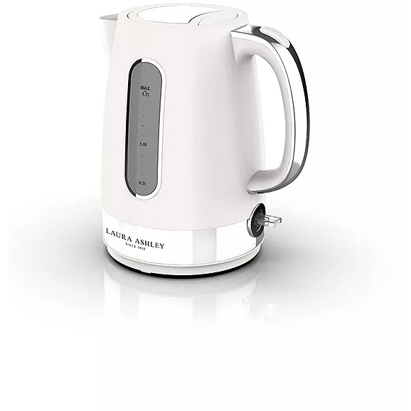 Laura Ashley VQSBPKK433BLACWUK 1.7L Jug Kettle - Cotton White