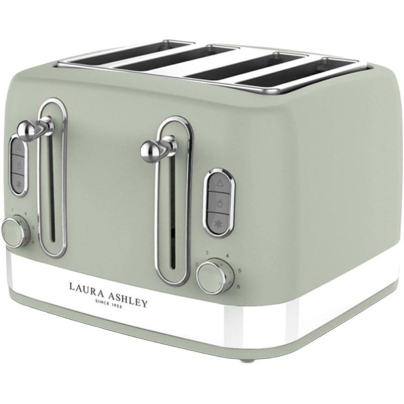 Laura Ashley Vqsbt842lasluk 4 Slice Toaster - Sage Leaf