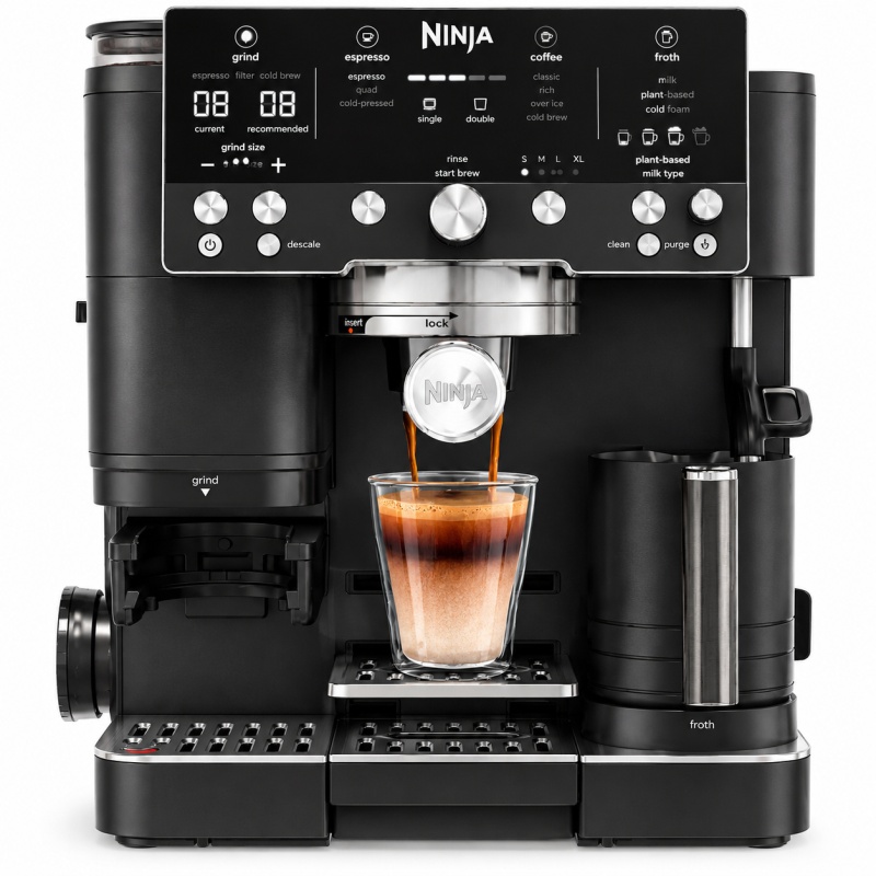 Ninja Ninja ES601UKBK Luxe Cafe Premier Espresso Machine - Midnight Black