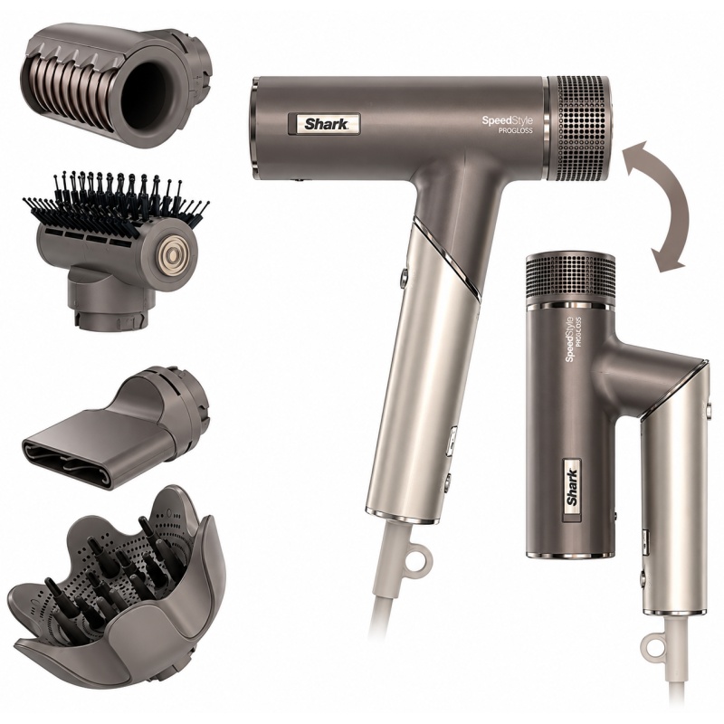 Shark Shark HD542UK Speedstyle Pro Flex 4-in-1 High-Velocity Hair Dryer System - Mocha Silver