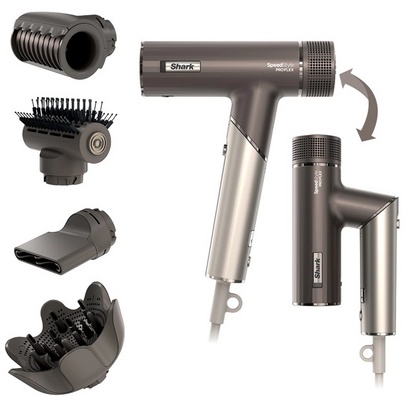 Shark HD542UK Speedstyle Pro Flex 4-in-1 High-Velocity Hair Dryer System - Mocha Silver