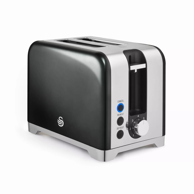 Swan ST19031GRP Solace 2 Slice Toaster - Graphite