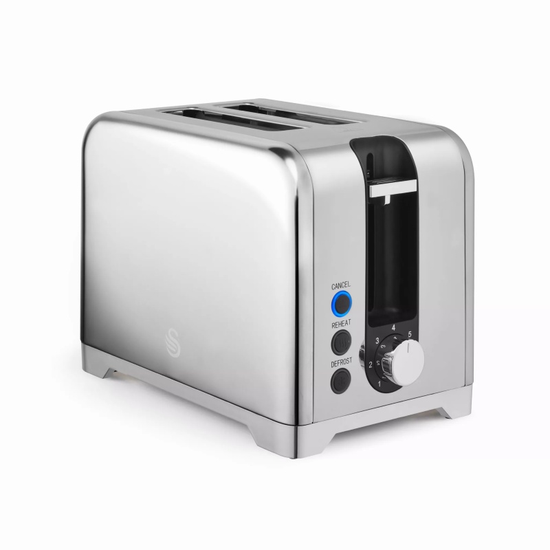 Swan ST19031SS Solace 2 Slice Toaster - Stainless Steel