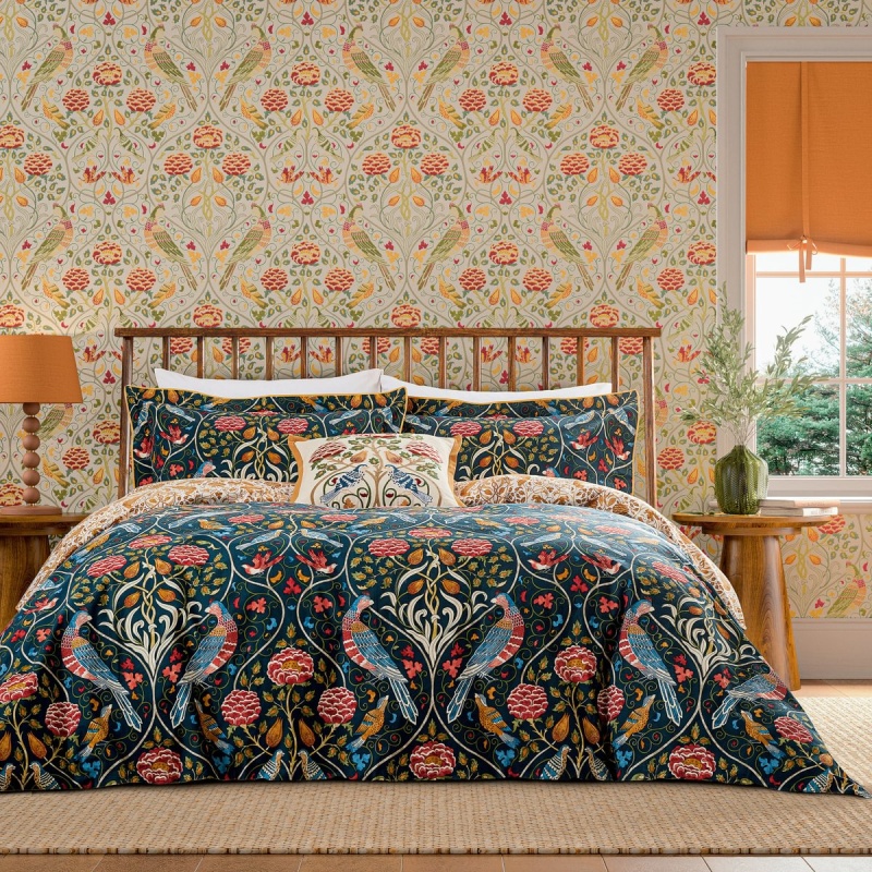 Morris And Co Indigo Seasons By May Duvet Set - Double